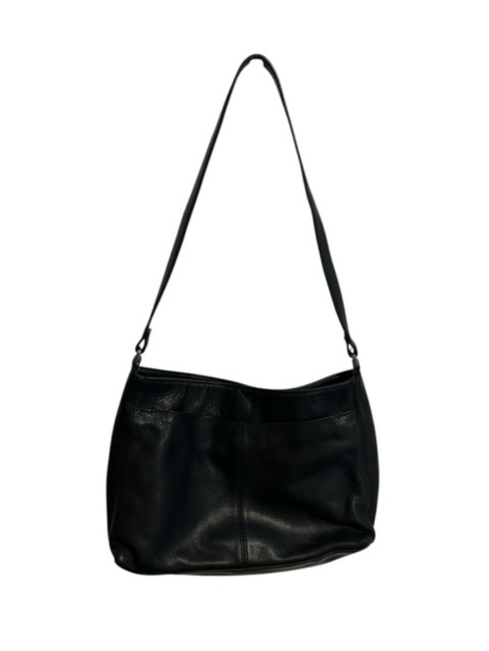 Vintage 90s/Y2K St Johns Bay Black Soft Genuine Leather Purse Hand Shoulder Bag